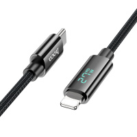 USB C - Lightning 27Вт кабель hoco U125 с дисплеем